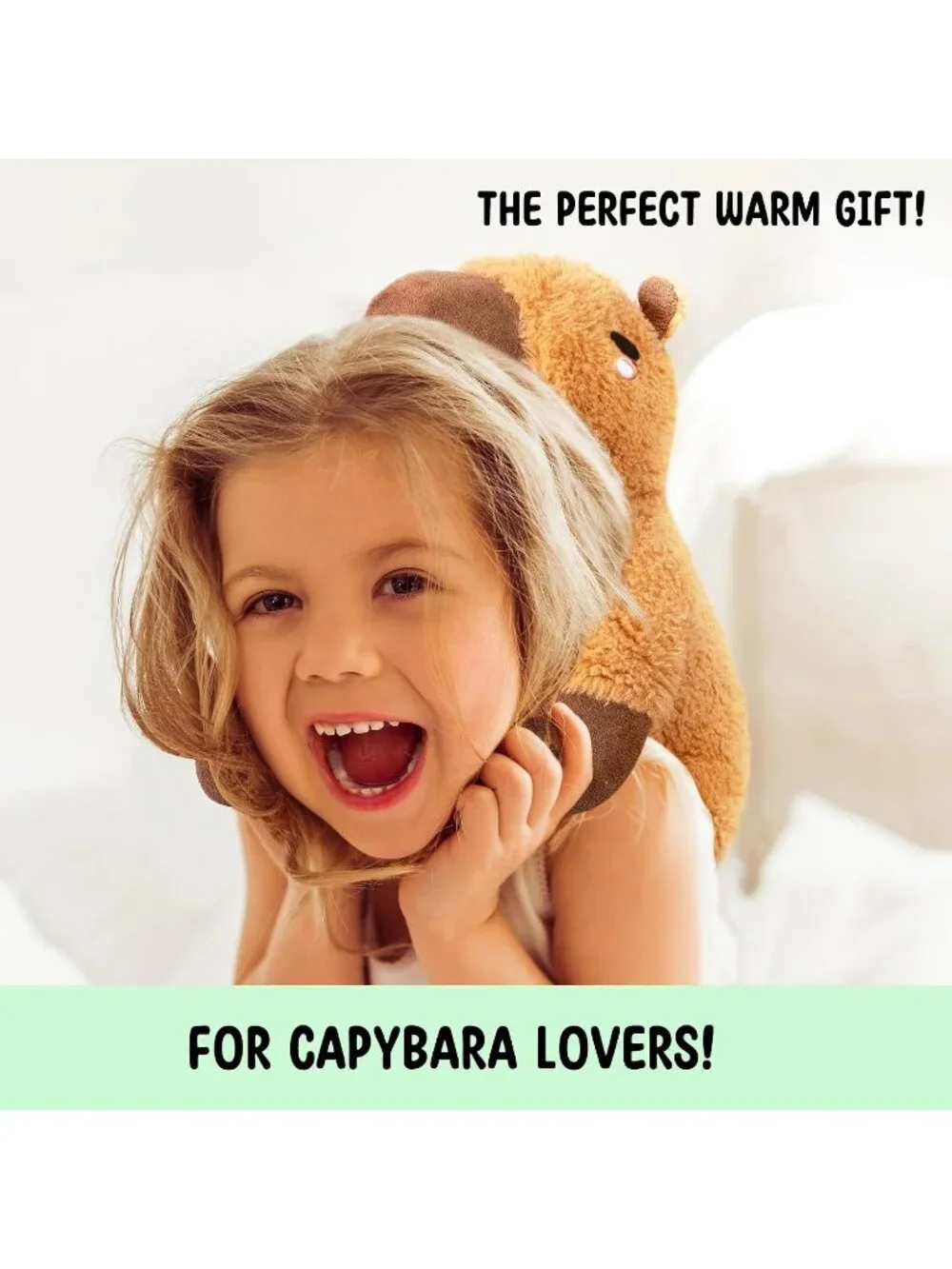 Capybara Weighted Plush 1.5 Lbs Microwavable Heating Pad Cute Stuffed Toy